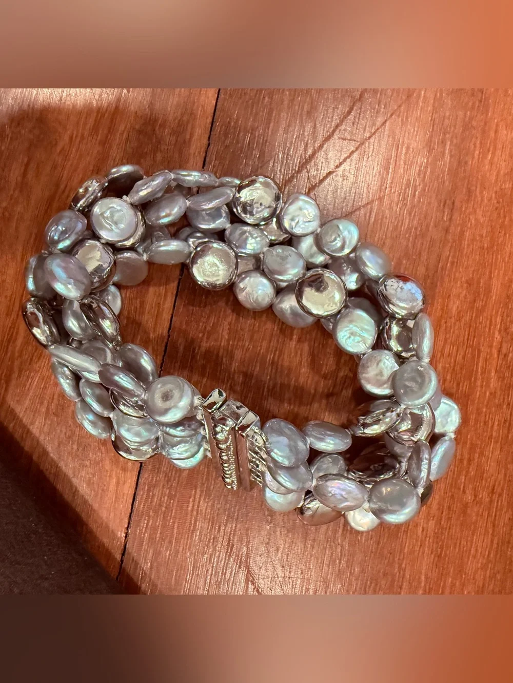NEW Michael Aram Molten Bracelet Sterling Silver 925 & Pearls beads luxury